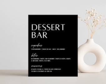 Dessert Bar Acrylic Sign | Sweets Wedding Sign | Modern Script Acrylic Wedding Sign | Dessert Signs | Wedding TableTop Signs