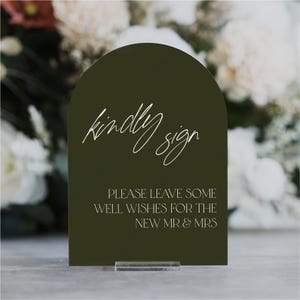 Guestbook Table Sign | Please Sign Our Guestbook Sign | Modern Acrylic Guestbook | Guestbook Signs | Wedding TableTop Signs