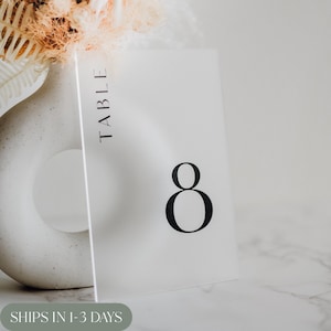 Luxe Acrylic Rectangle Table Numbers - Wedding Table Numbers - Wedding Table Numbers Acrylic - Luxe Modern Wedding