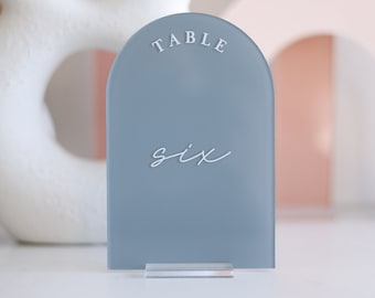 Acrylic Table Number Signs, Luxe Wedding Table Numbers, Modern Minimalist Reception Table Decor, Acrylic Wedding Signs