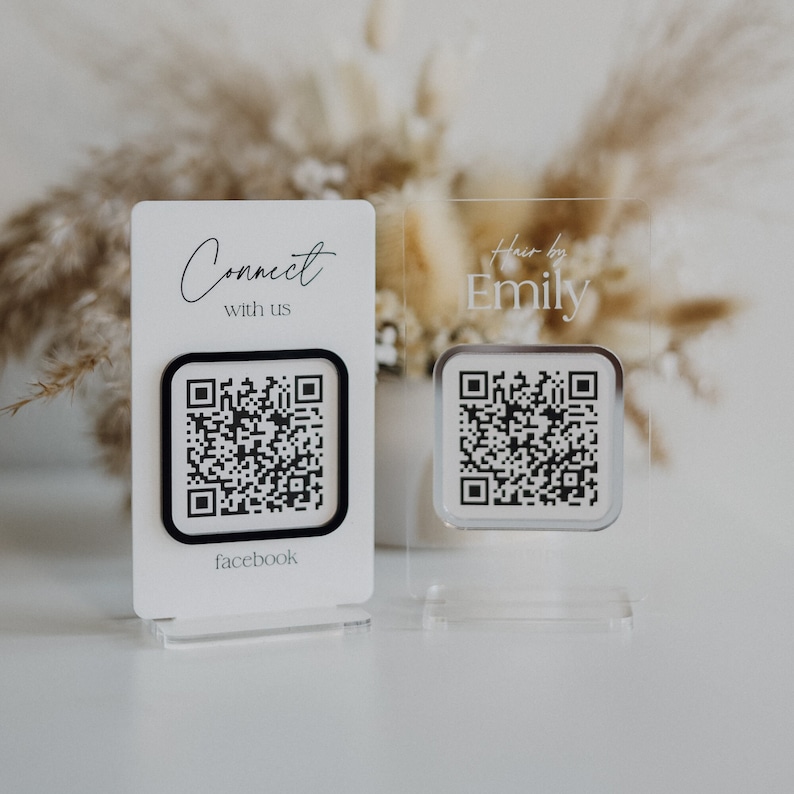 QR Code Sign Mini Stocking Stuffer Scan to Pay Sign Social - Etsy