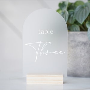 Arch Luxe Acrylic Table Numbers - Wedding Table Numbers - Wedding Table Numbers Acrylic - Luxe Modern Wedding