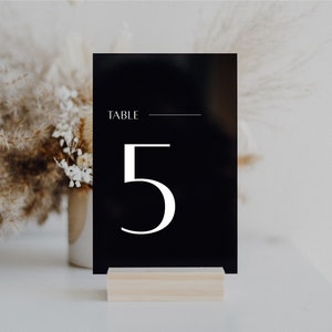 Luxe Acrylic Rectangle Table Numbers - Wedding Table Numbers - Wedding Table Numbers Acrylic - Luxe Modern Wedding