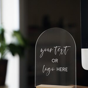 Custom Arch Acrylic Sign - Small Acrylic Business Signs - Laser ...