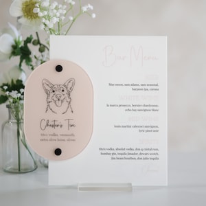 Double Layered Signature Cocktails Sign | Personalized Drinks | Custom Acrylic Bar Menu | Wedding TableTop Signs Bar Signs Drink Menu Luxury