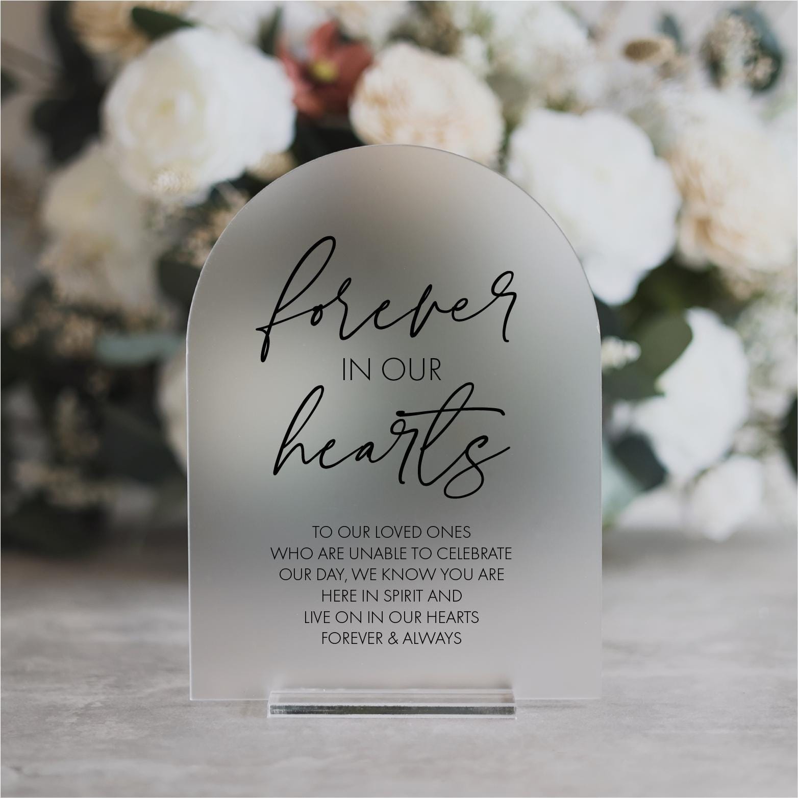 Acrylic Memorial Wedding Sign