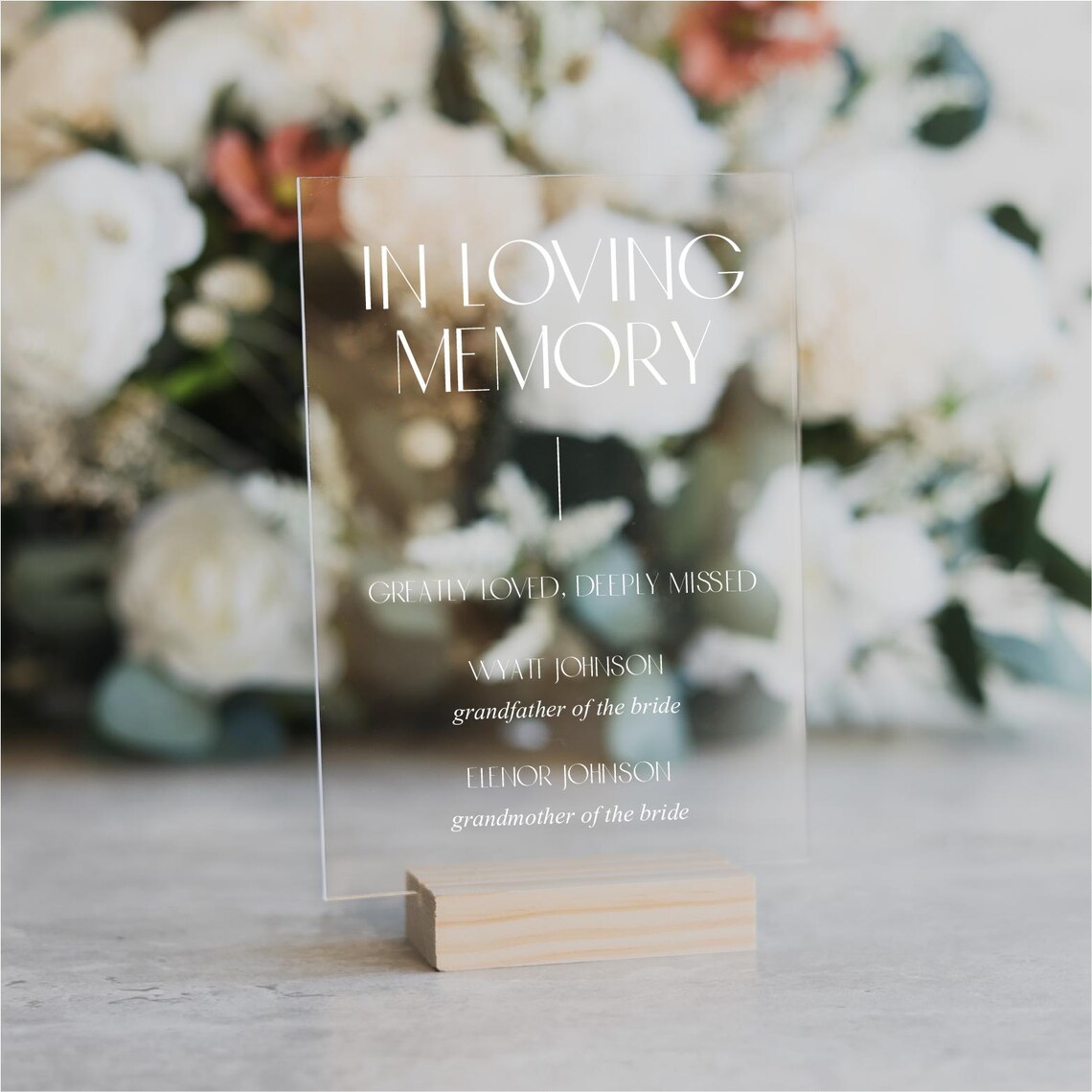 In Loving Memory Table Sign | in Memory Wedding Sign | Modern Script ...