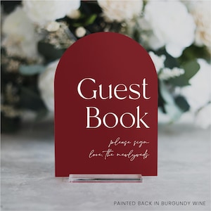 Guestbook Table Sign | Please Sign Our Guestbook Sign | Modern Acrylic Guestbook | Guestbook Signs | Wedding TableTop Signs | Newlyweds