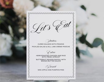 Wedding Menu Sign | Minimalist Acrylic Menu Arch Sign | Wedding Menu | Restaurant Menu Sign | Customizable Wedding Menu Sign for Tables