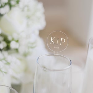 Custom Name Drink Stirrers - Wedding Cocktail Stir Sticks - Initials or Couples Name Custom text - Drink Stirrers - Drink Tags - Last Name