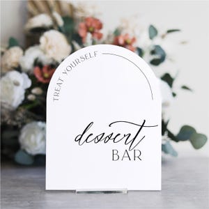 Dessert Table Sign | Sweets Wedding Sign | Modern Script Acrylic Wedding Sign | Dessert Signs | Wedding TableTop Signs