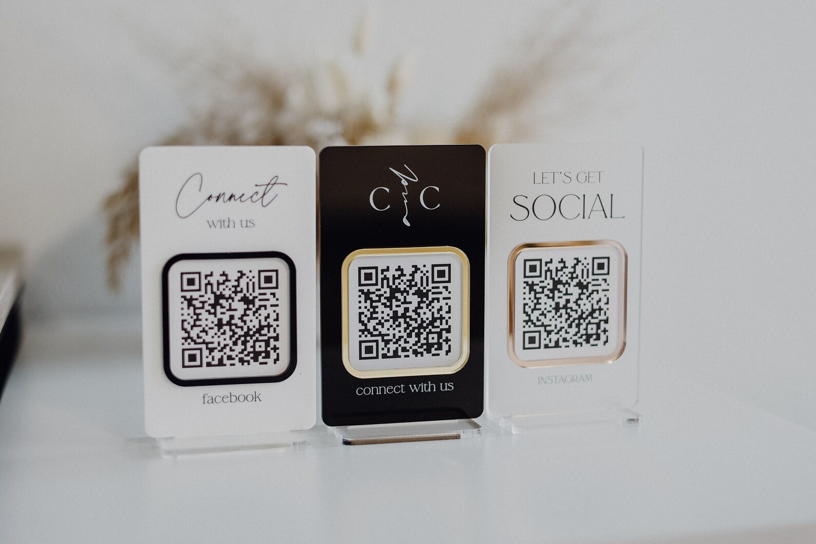 QR Code Sign Mini Stocking Stuffer Scan to Pay Sign Social - Etsy