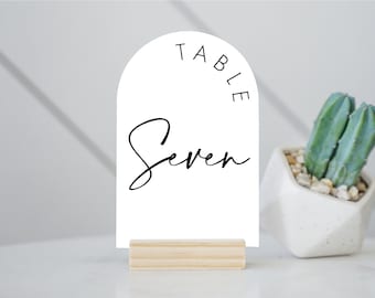 Arch Luxe Acrylic Table Numbers - Wedding Table Numbers - Wedding Table Numbers Acrylic - Luxe Modern Wedding