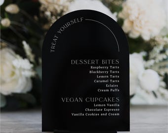 Dessert Bar Acrylic Sign | Sweets Wedding Sign | Modern Script Acrylic Wedding Sign | Dessert Signs | Wedding TableTop Signs