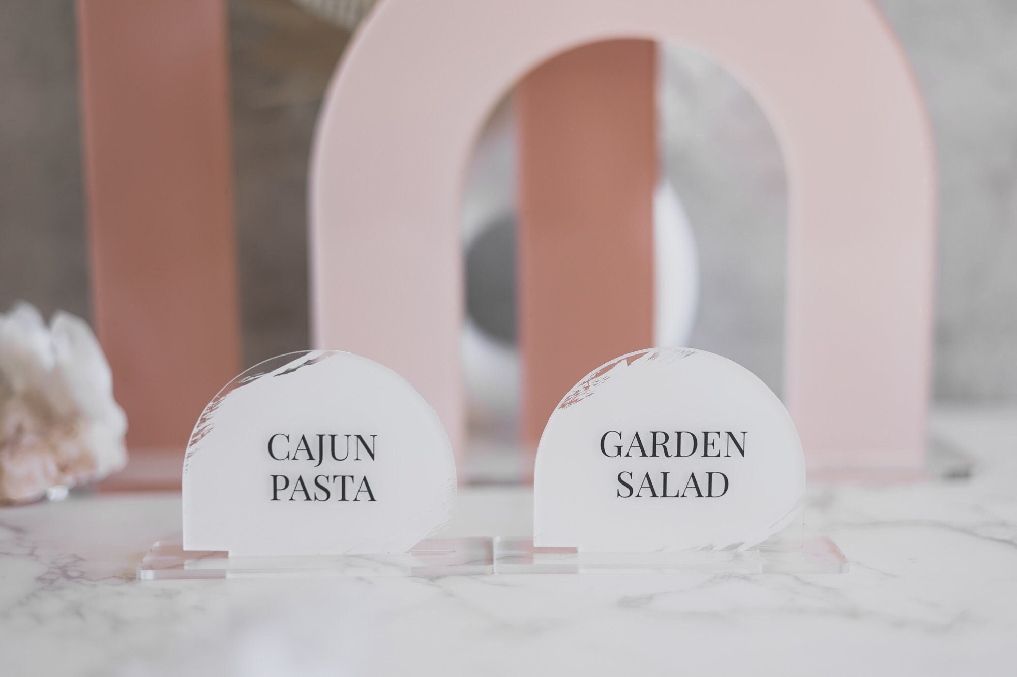 Acrylic Food Signs - Wedding Food Signs, Buffet - Custom Food Signs ...