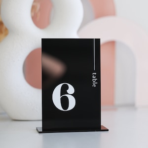 Luxe Acrylic Rectangle Table Numbers - Wedding Table Numbers - Wedding Table Numbers Acrylic - Luxe Modern Wedding