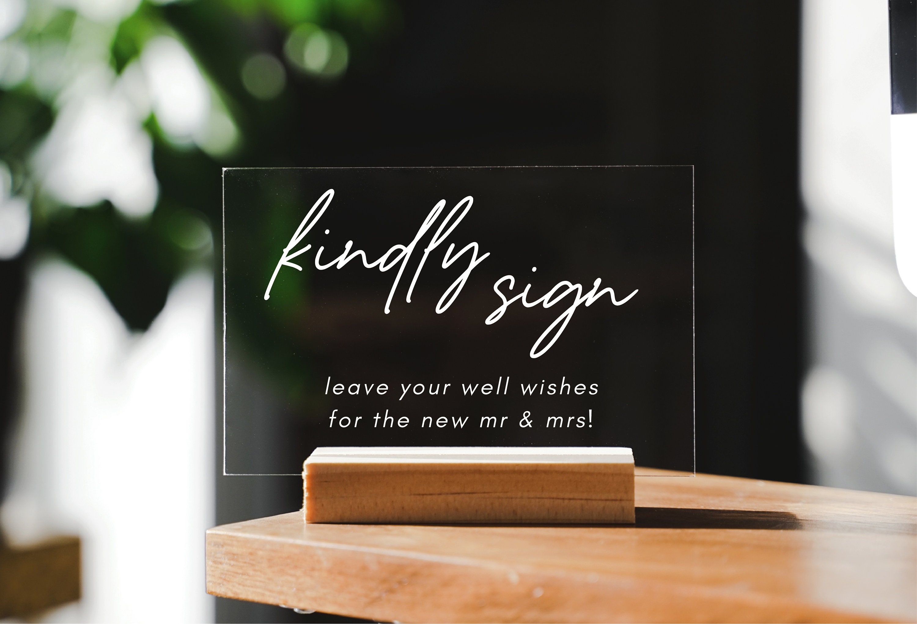 Guestbook Table Sign With Initials Please Sign Our Guestbook Etsy