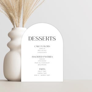 Dessert Bar Acrylic Sign | Sweets Wedding Sign | Modern Script Acrylic Wedding Sign | Dessert Signs | Wedding TableTop Signs afbeelding 2