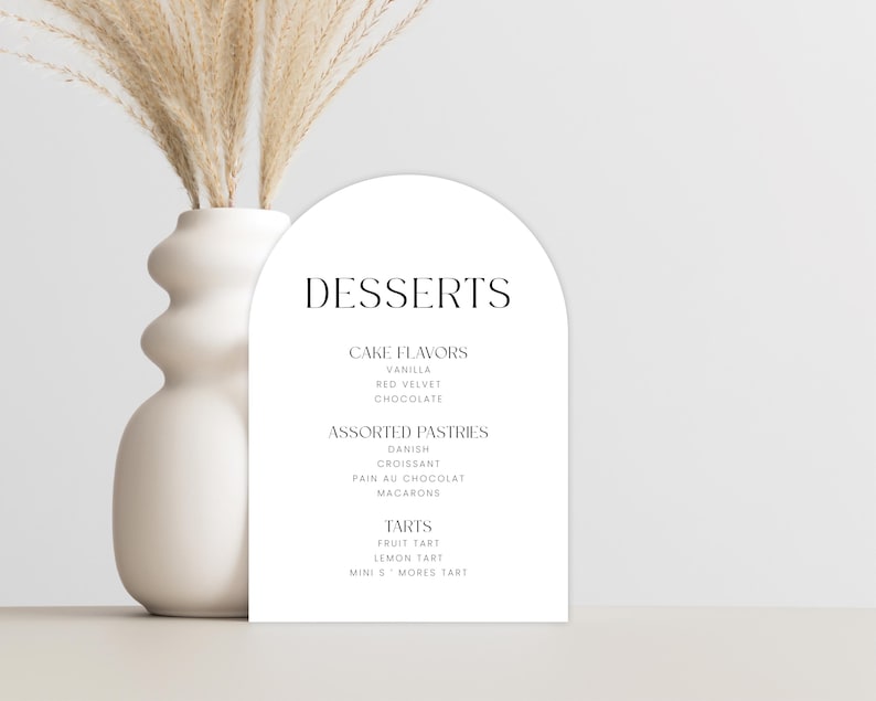 Dessert Bar Acrylic Sign | Sweets Wedding Sign | Modern Script Acrylic Wedding Sign | Dessert Signs | Wedding TableTop Signs afbeelding 2