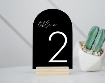 Arch Luxe Acrylic Table Numbers - Wedding Table Numbers - Wedding Table Numbers Acrylic - Luxe Modern Wedding