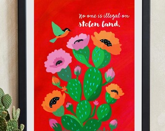 Kaktus Art Print: Soziale Gerechtigkeit, Lateinische Ermächtigung Decor
