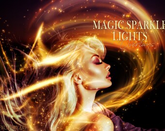 200 Magic Sparkle Lights Overlays, PNG LIGHT EFFECTS, Magic Light Elements, Sparkle overlays, png overlays