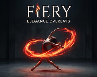 Portrait Effects | Fiery Red Fantasy Overlays, 70 PNG Files at 300 DPI