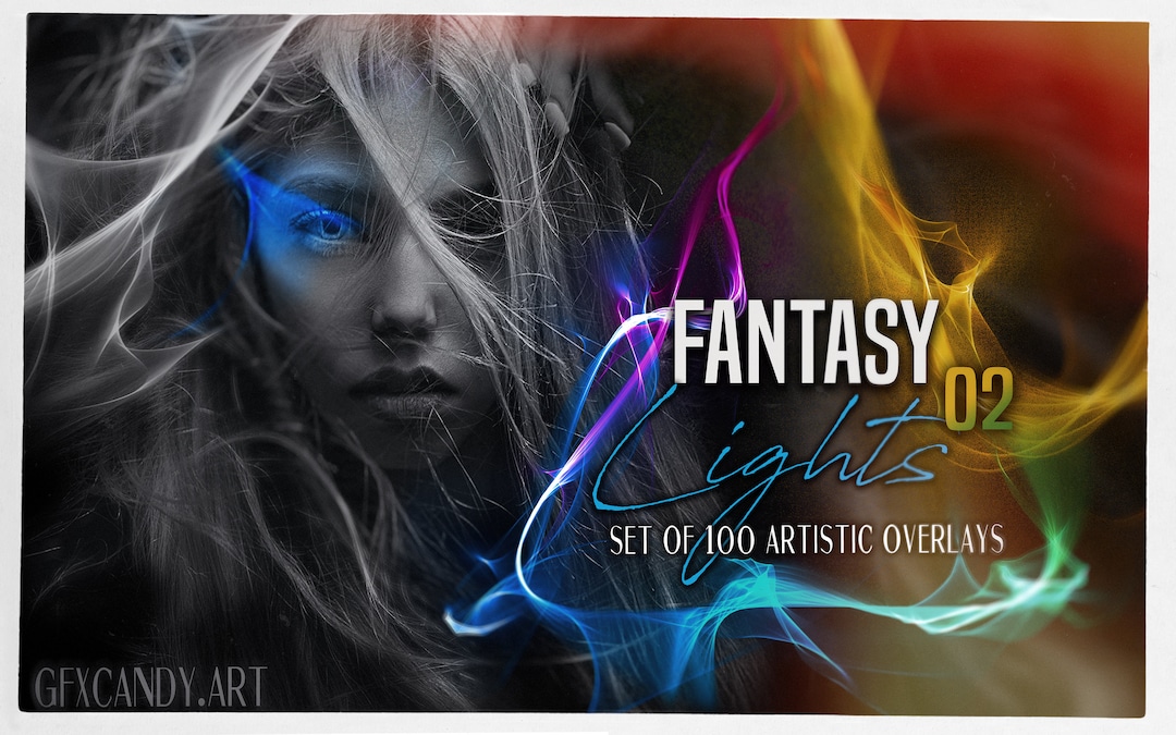 Fantasy Lights Overlays 02, Ignite Your Imagination 100 Hires Handdrawn Light Overlays for