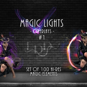 Magische lichtoverlays, speciale foto-effecten, PNG-overlays