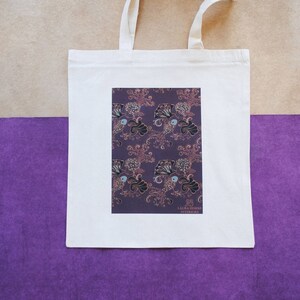 Tote Bag, Decorative fish, eco tote bag, shoulder bag, ethically produced, grocery bag, shopper, reusable bag, canvas bag