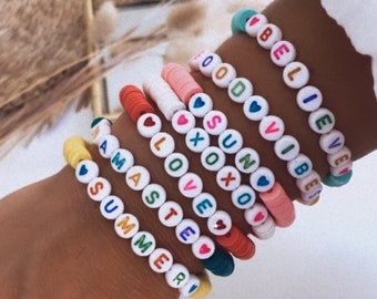 Bracelet lettres personnalisable pour femme, bracelets personnalisables enfants, cadeaux personnalisés femme et enfants