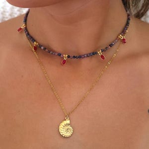 Natural pearl choker necklace for women, natural stones, colorful necklace, summer trend necklace, women&#39;s gift,