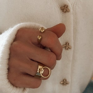 Adjustable gold stainless steel tassel ring for women, adjustable, gift for women image 8