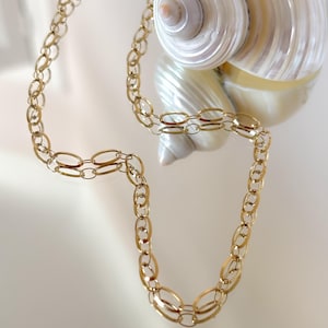 Gold stainless steel chain necklace for women, trendy summer necklace, delicate necklace, women&#39;s gift