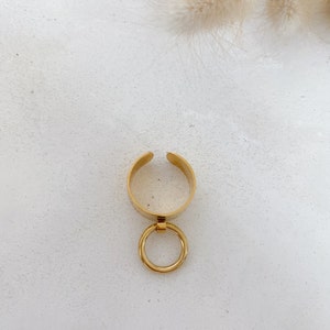 Adjustable gold stainless steel tassel ring for women, adjustable, gift for women image 7