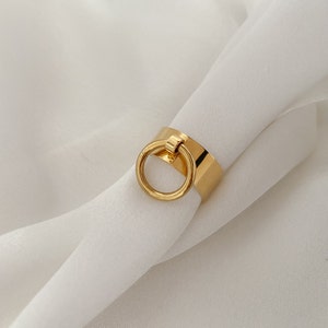 Adjustable gold stainless steel tassel ring for women, adjustable, gift for women image 6