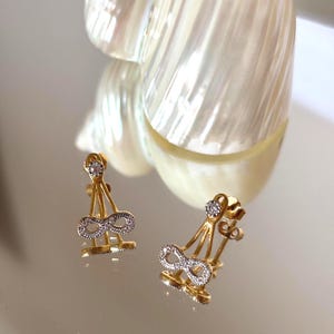 Gold plated infinity jacket earring for women, elegant earring, infinity symbol earrings, gift for women