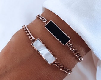 Bracelet chain gourmette in stainless steel for women