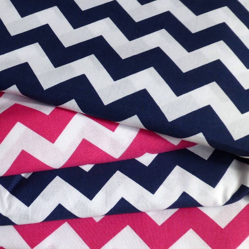 Coupon De Tissu Polyester Motifs Zigzag Bleu Clair, Gris, Bleu Marine - 3m X 1m40, Idéal Pour Couture Et Projets Créatifs