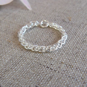 Silver chain ring, 925 silver, epi chain, 2.2mm chain, ring, original chain, solid silver, for women, for men, for girls