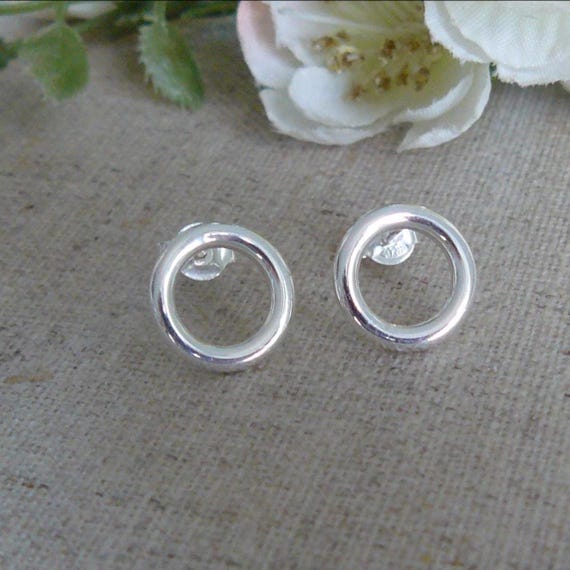 Orecchini A Cerchio In Argento 925 - Diametro 14mm Chiusura N 745686