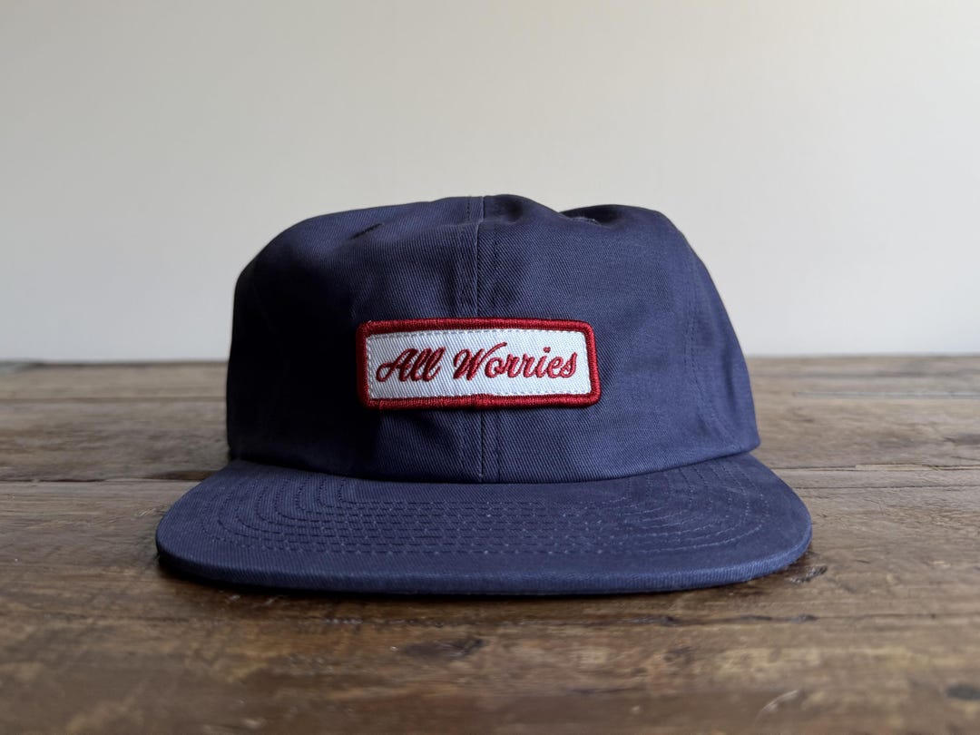 All Worries Patch Hat - Unstructured 6-panel, Adjustable Strap - Etsy