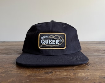 Steer Queer Patch Hat - Unstructured 6-Panel, Adjustable Strap