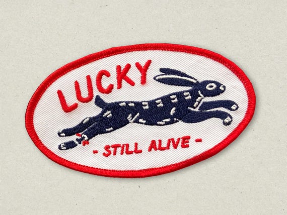 Lucky Rabbit Embroidered Iron-on Patch