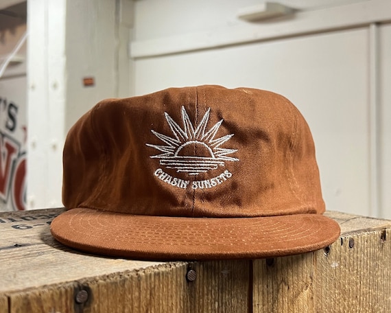 Chasin' Sunsets Unconstructed 6 Panel Hat Flat Brim and