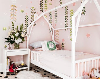 House bed, Kids bed, kids furniture, montessori house bed, house bed with rails, kids bed with storage, under bed storage, toddler house bed