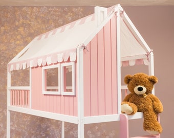 House bed, Bunk bed, bunk bed for kids, loft bed, toddler bed, kids beds, twin bed, tree house, bed frame, playhouse, children bed