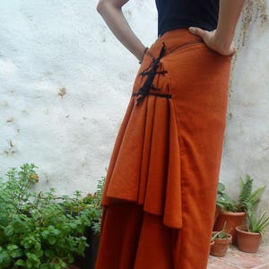 Fleece long skirt "Faux - ass" brick but can be in the color of your choice