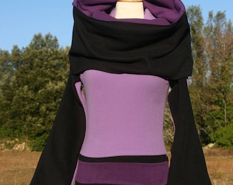 Le Pull Polaire Tout A L'envers "Long" Mauve(comme sur la photo principale)/Violet/Noir