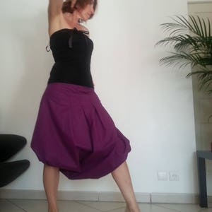 4en1: Combi /Jupe Sarouel Hose/Ballkleid/Kugel Violett schwarz Harem
